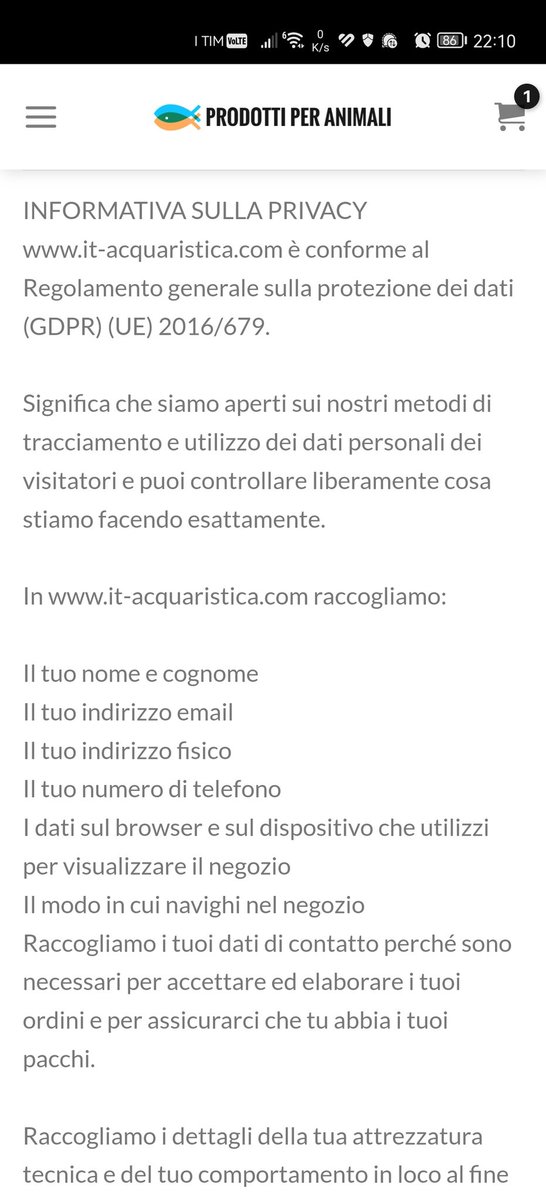 Dominio aperto 265giorni Sito fatto male Prezzi troppo bassi P Iva, dati società, privacy inesistente Via Valdo 764 Appartamento 84 San Caligola veneto PG, Italia 31392 Pagamento carta di credito Secondo me ordini e ti fregano al volo la carta di credito