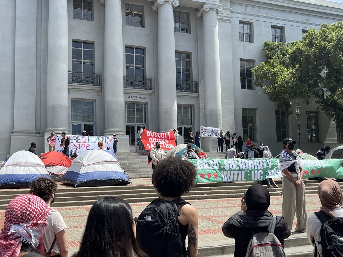 MarxNetwork's tweet image. …and the tents are up at UC Berkeley