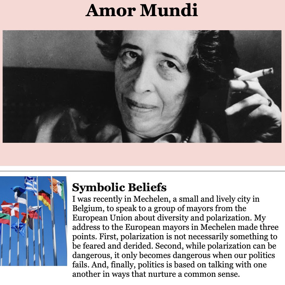 Make sure to sign up for Amor Mundi, our Sunday newsletter featuring weekly writings from @Roger_Berkowitz. This week, Berkowitz reflected on his presentation to a group of mayors from throughout the EU. Sign up to Amor Mundi here: lp.constantcontactpages.com/su/xudg6un/HAH…