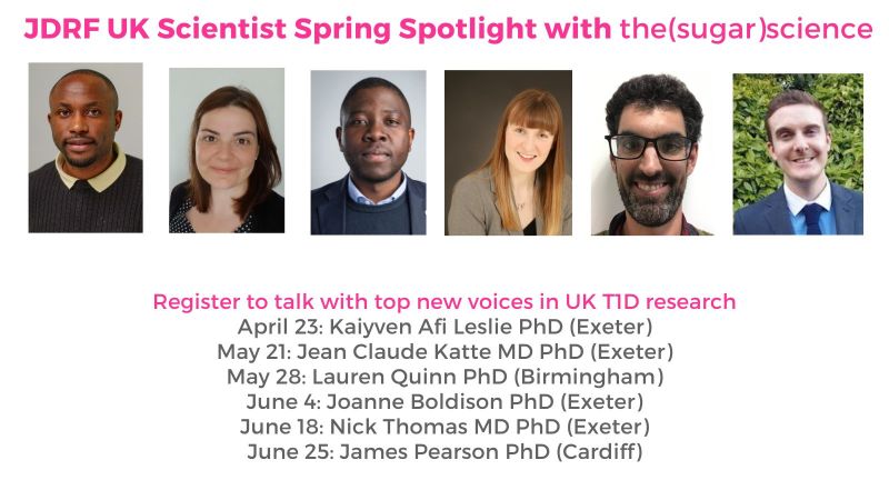 Dr. Leslie is kicking off the start of our @JDRFUK Scientist Spring Spotlight tmr - Register to attend the talks: tinyurl.com/yp9c4xn9 @DiabetesnPOD @ULBCDiabRes @AMP_CMDKP @ufdiabetes @IUSweetTweets @T1D_researchers @helmholtz_diabc @DiabResearch @Diabetes_DRI @BCDiabResNet