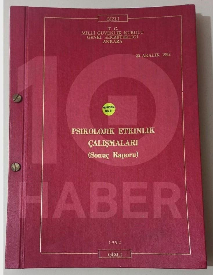 🔴 1993 yılında dönemin Cumhurbaşkanı Turgut Özal'a sunulan 'gizli' ibareli PKK ile mücadele raporu sahaftan çıktı.
