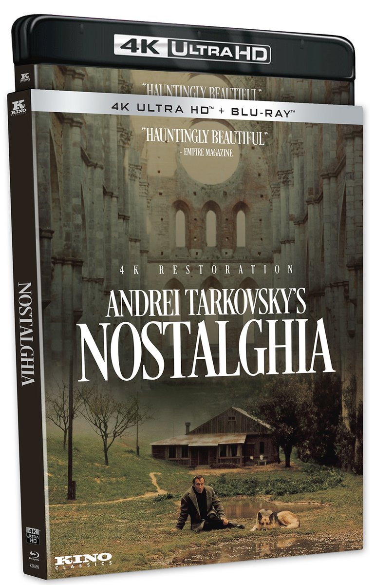 Newly restored in 4K from the original camera negative, NOSTALGHIA is a mystical and mysterious collision of East and West, shot with the tactile beauty that only great Andrei Tarkovsky can provide. Now available to own in 4K UHD 📀: kinolorber.com/product/nostal…