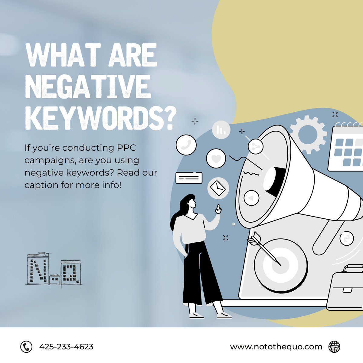 Boost your PPC success with negative keywords! 🚫 They refine targeting, cut costs, and increase ROI by filtering out irrelevant traffic. Ready to optimize your ads? Contact N2Q for expert PPC services and drive results! notothequo.com #ecommerce #ppc #marketing