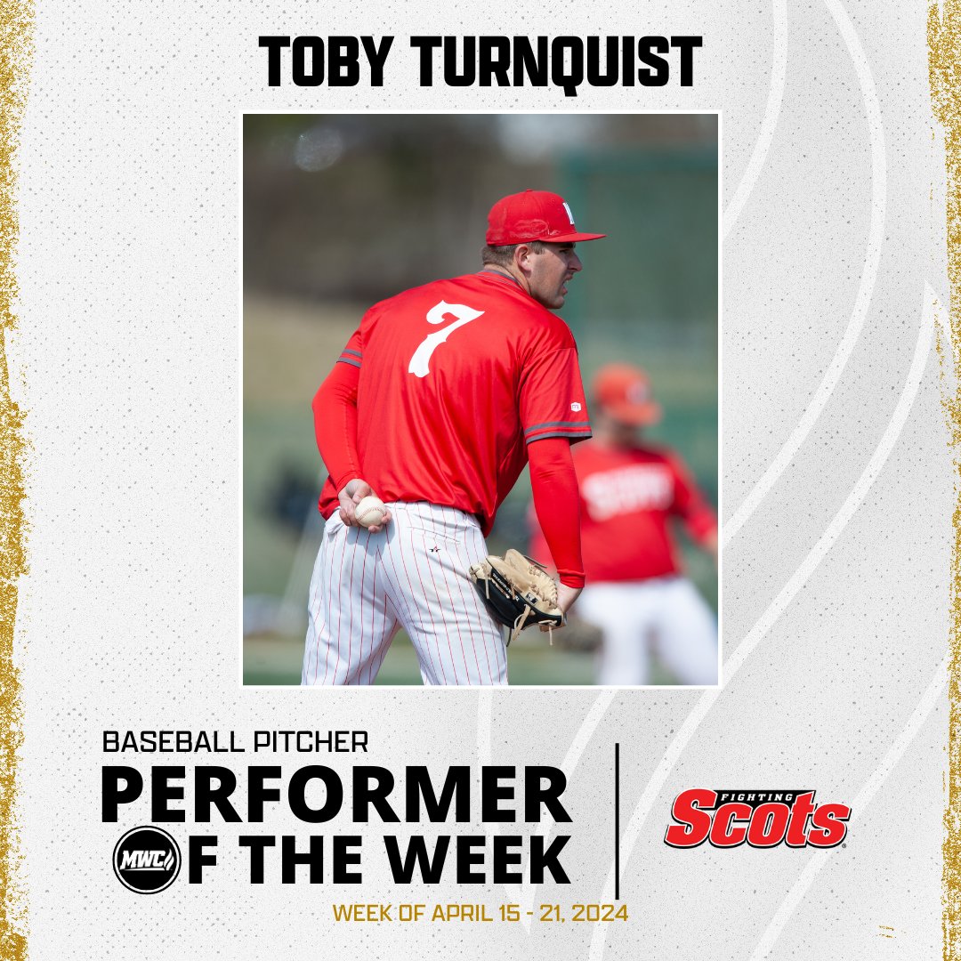 MWC Baseball Pitcher of the Week: Toby Turnquist, Monmouth College <a href="/MCFightingScots/">Monmouth Athletics</a>