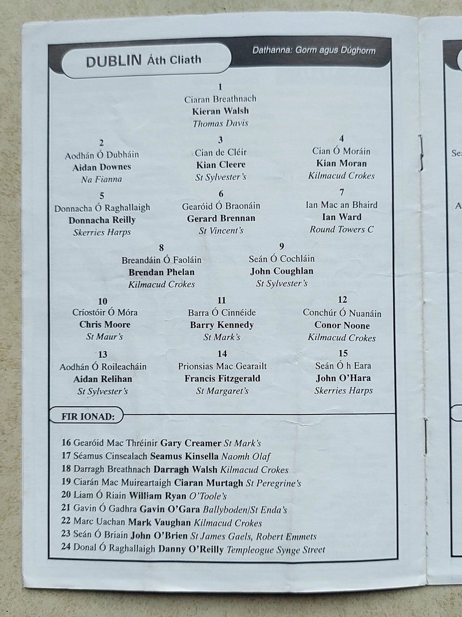 Dublin GAA Programme Collector tweet media