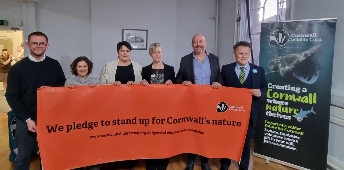 The next MP for Camborne and Redruth is in this photo! Thanks to @cdonnithorne1 (Conservative), @thaliasimone1 (Liberal Democrat), Catherine Hayes (Green), @Perran4CRH (Labour) and Roger Tarrant (Reform) for attending our Nature and Climate Hustings. Truro-Falmouth next 10th May!