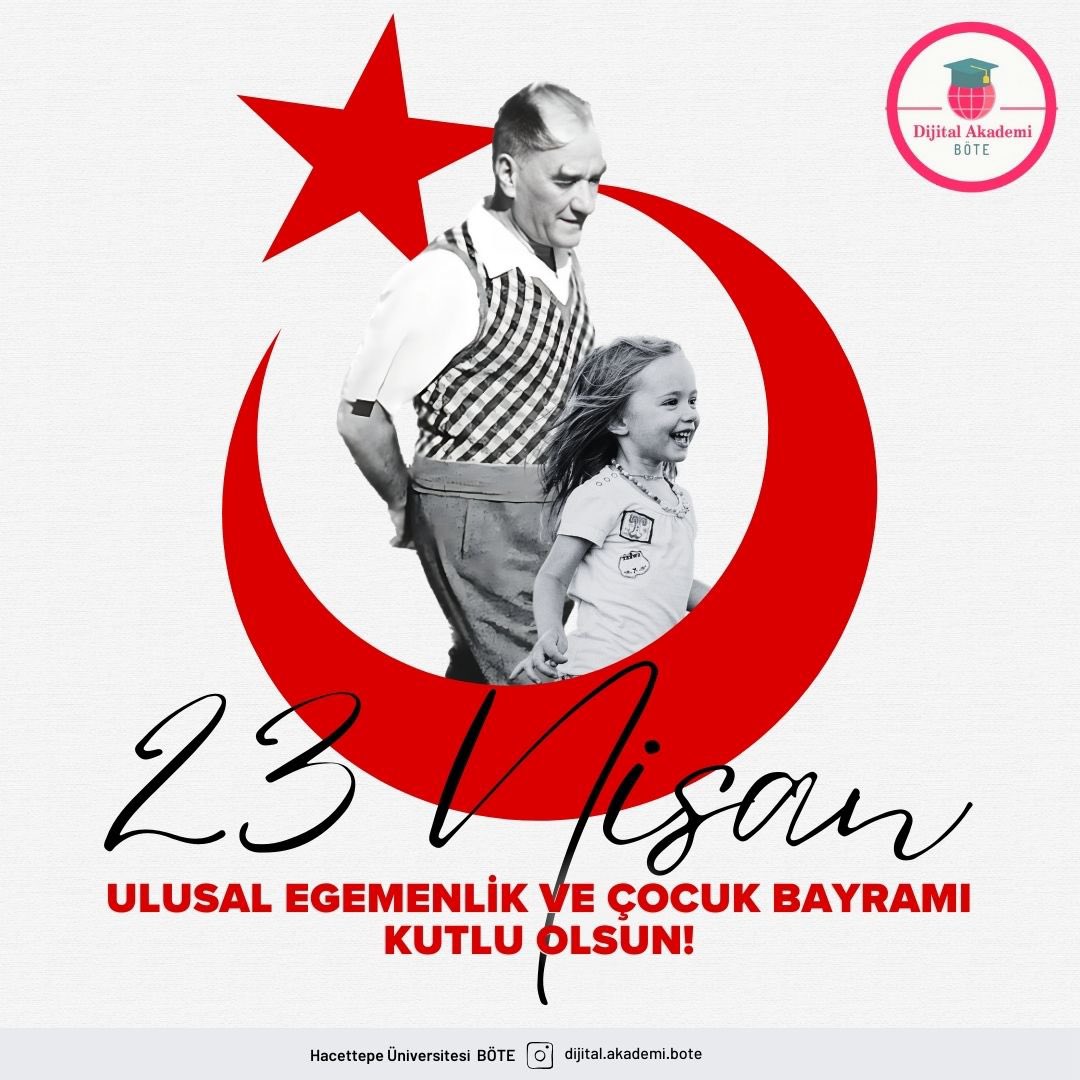 23 Nisan Ulusal Egemenlik ve Çocuk Bayramımız kutlu olsun. ... Happy April 23 National Sovereignty and Children’s Day! . #ÇocukBayramı #23NisanKutluolsun #UlusalEgemenlikveÇocukBayramı #MustafaKemalAtatürk #Atatürk #Hacettepe1967