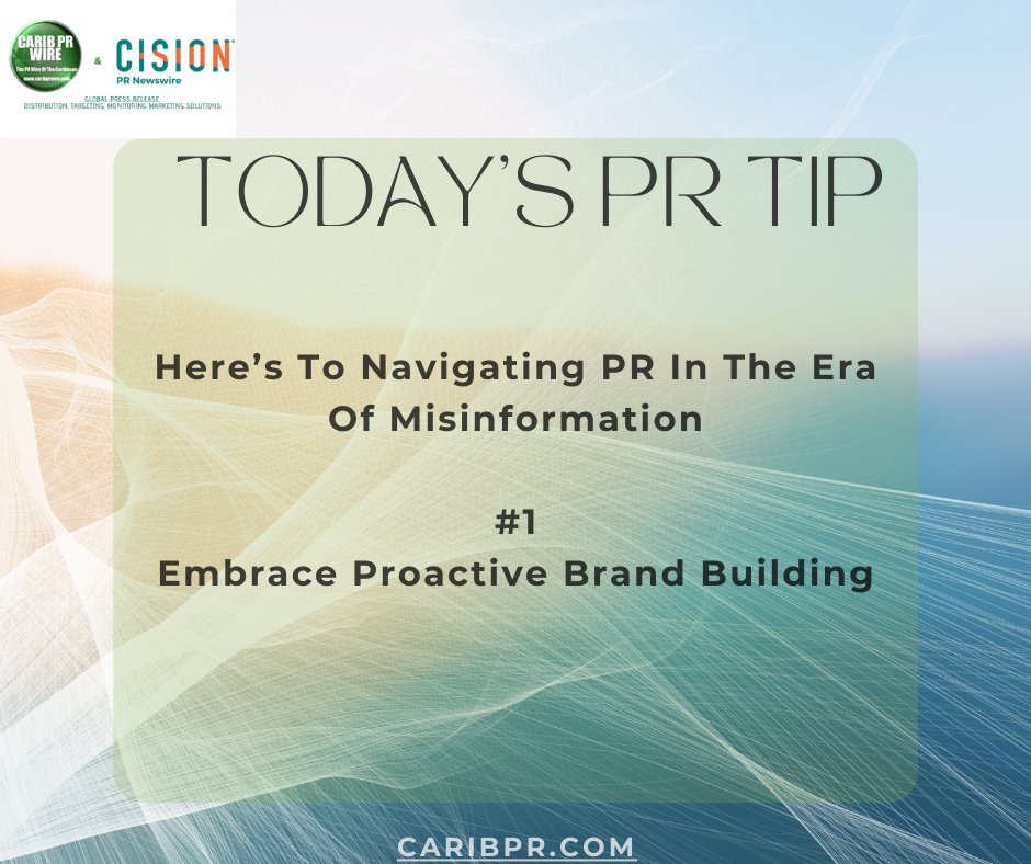 🚀 #PRNEWS tip of the day: Foster engagement through listening and storytelling in the era of misinformation. 📚 Stay ahead with these valuable insights!
bit.ly/4agYC4d
 #Caribprwire #Prnewswire 🌐