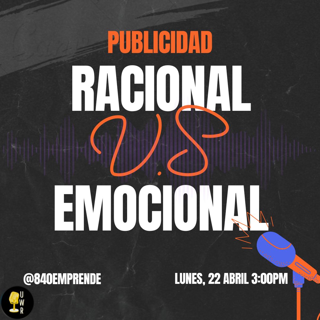 En el próximo episodio de 840 Emprende, exploraremos las estrategias de publicidad emocional y racional, junto con las etapas de vida de un producto o servicio. Además, tendremos una charla especial con nuestra creadora de contenido de redes sociales del programa.