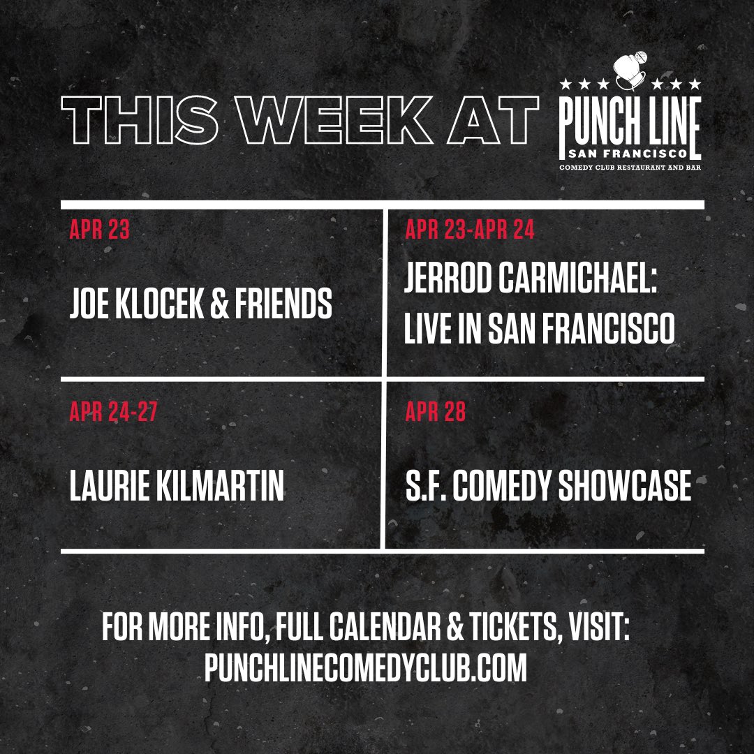 Get ready to laugh till your sides hurt 🤣🎤 We’ve got a stacked lineup this week! Don’t wait to get tickets, grab yours now at punchlinecomedyclub.com 🎟️