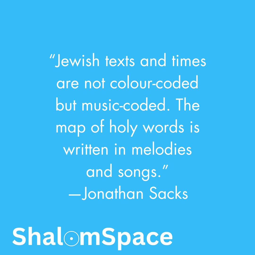 shalomspaceapp's tweet photo. "Jewish texts and times are not colour-coded but music-coded. The map of holy words is written in melodies and songs." -Rabbi Jonathan Sacks

#JonathanSacks #JewishWisdom #Israel #ShalomSpace #JewishThought #JewishMeditation https://t.co/j30lWl19xo