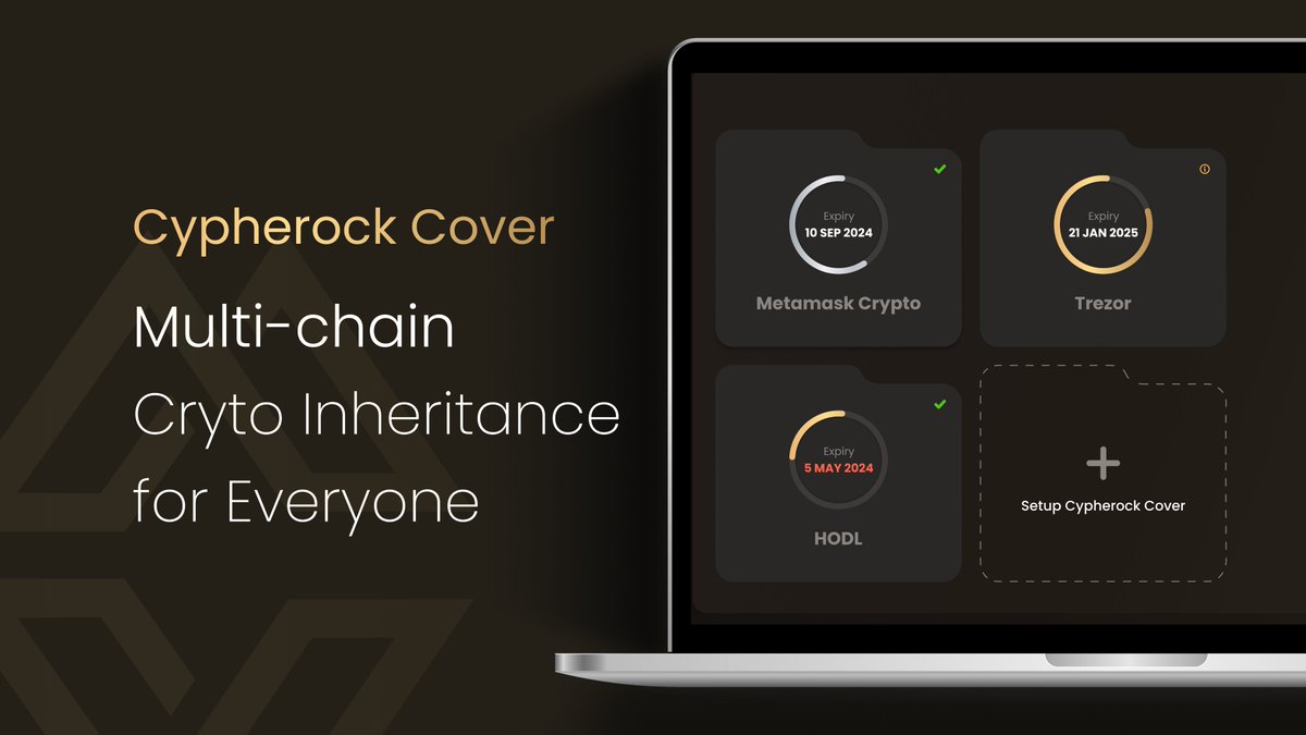 Our mission <a href="/CypherockWallet/">Cypherock Hardware Wallet</a> has always been to solve the loss problem in Crypto Self Custody. Billions in Crypto have been lost due to lost seed phrase and owner death.

This changes. Today.

In this week of Bitcoin halving, we’re proud to introduce Cypherock Cover, a secure