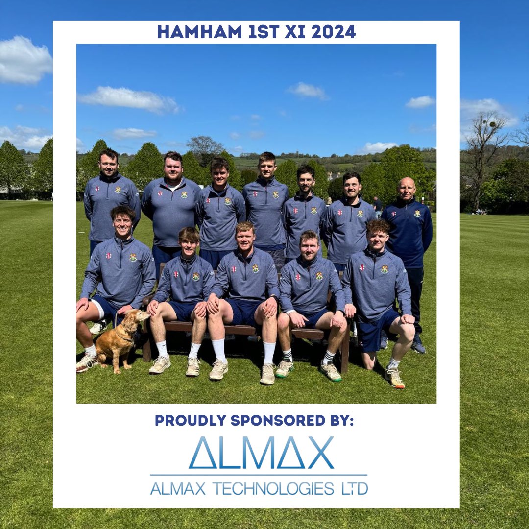 Hanham 1st XI proudly sponsored by Almax Technologies. 🏏🏏