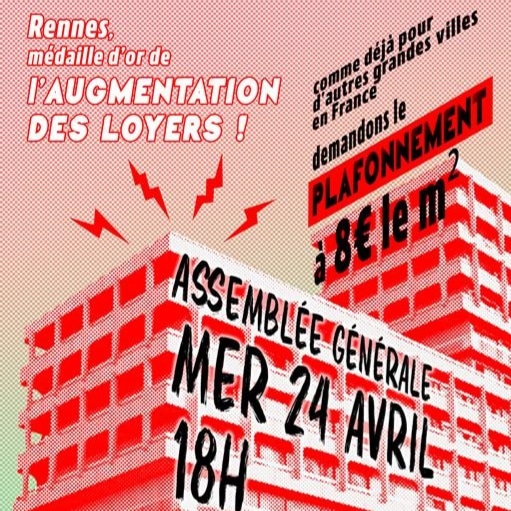AGLogement's tweet photo. ➡️ Rendez-vous hall L de la fac Rennes2 Villejean ce mercredi à 18h !

📣 Contre la hausse des loyers mobilisons-nous sans attendre ⚡

#LOGEMENT #RENNES https://t.co/xWkJnfNvVE