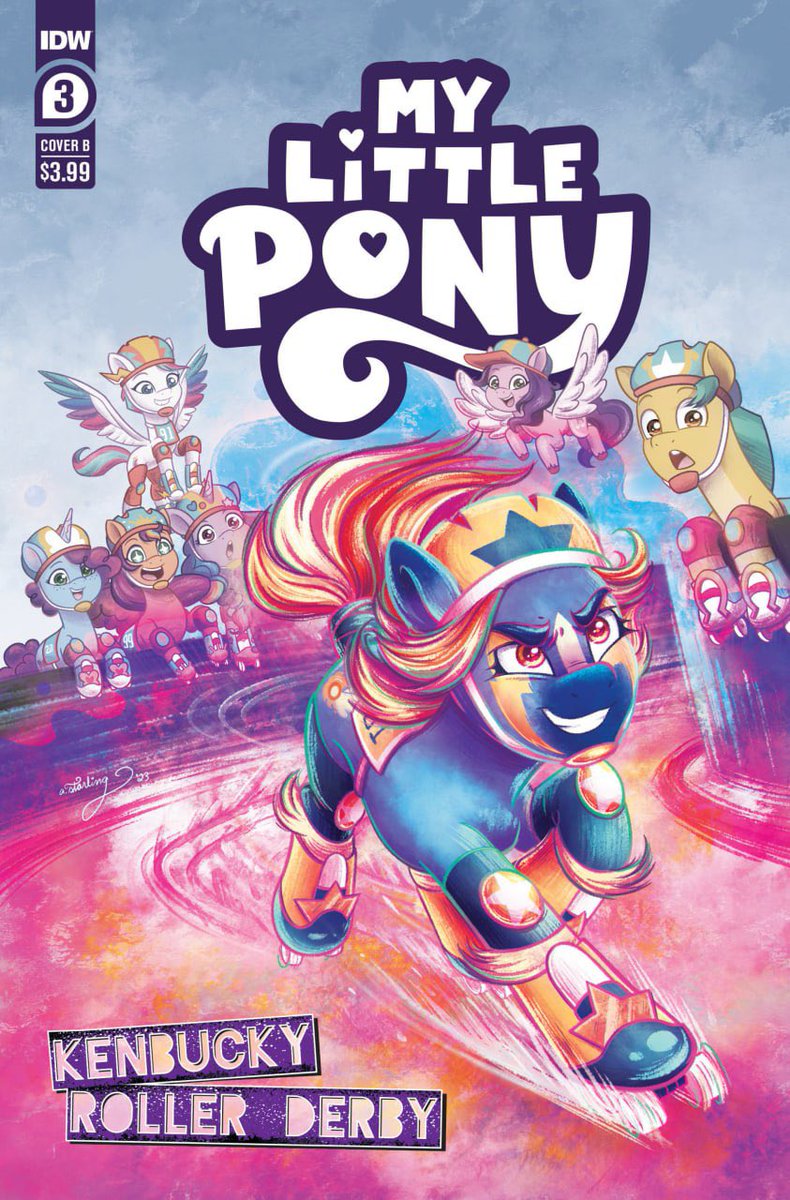 My Little Pony: Kenbucky Roller Derby #3 is out now!! Still really happy with this cover 💖