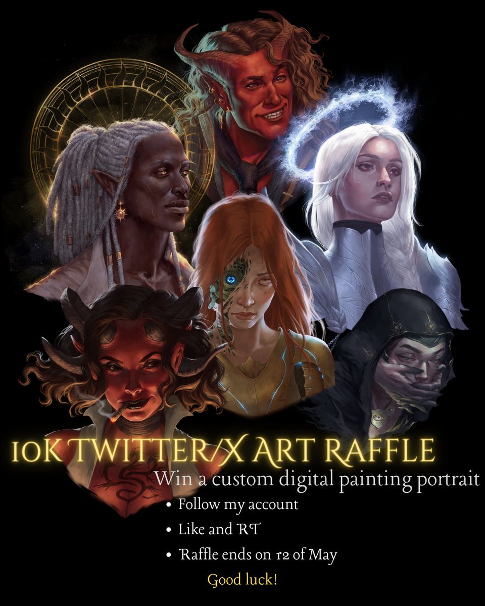 I promised to do an art raffle for the 10k followers... We're almost at 14k lol - Better late than never, right? Good luck! ✨