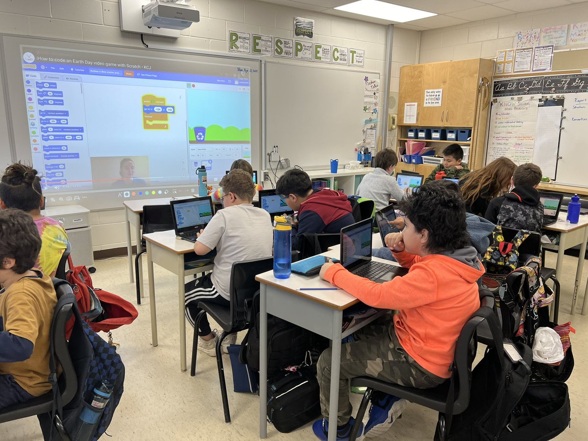 klee150's tweet image. Today, on #EarthDay2024 , Ss reinforced their understanding of keeping our 🌎 healthier. Using @scratch , they created a recycling game, with help from @KidsCoding . 🙏
#Proud2BHC @Sonia_Rankin @ocsbEco @HolyCrossOCSB #ocsbCoding @OttCatholicSB