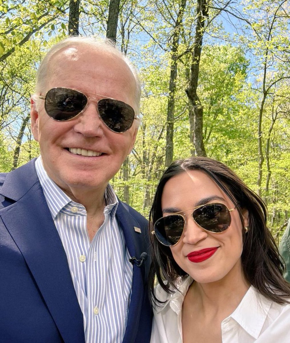 BREAKING: AOC celebrated President Biden today as the most pro-environment President in U.S. history. Let’s go.