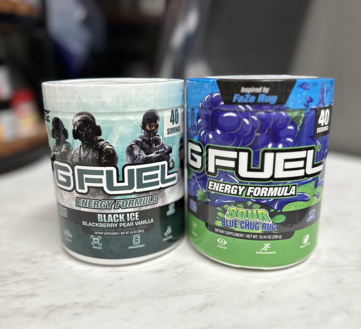 About to find out what these two #GFUEL flavors taste like together! 🤔 @GFuelEnergy