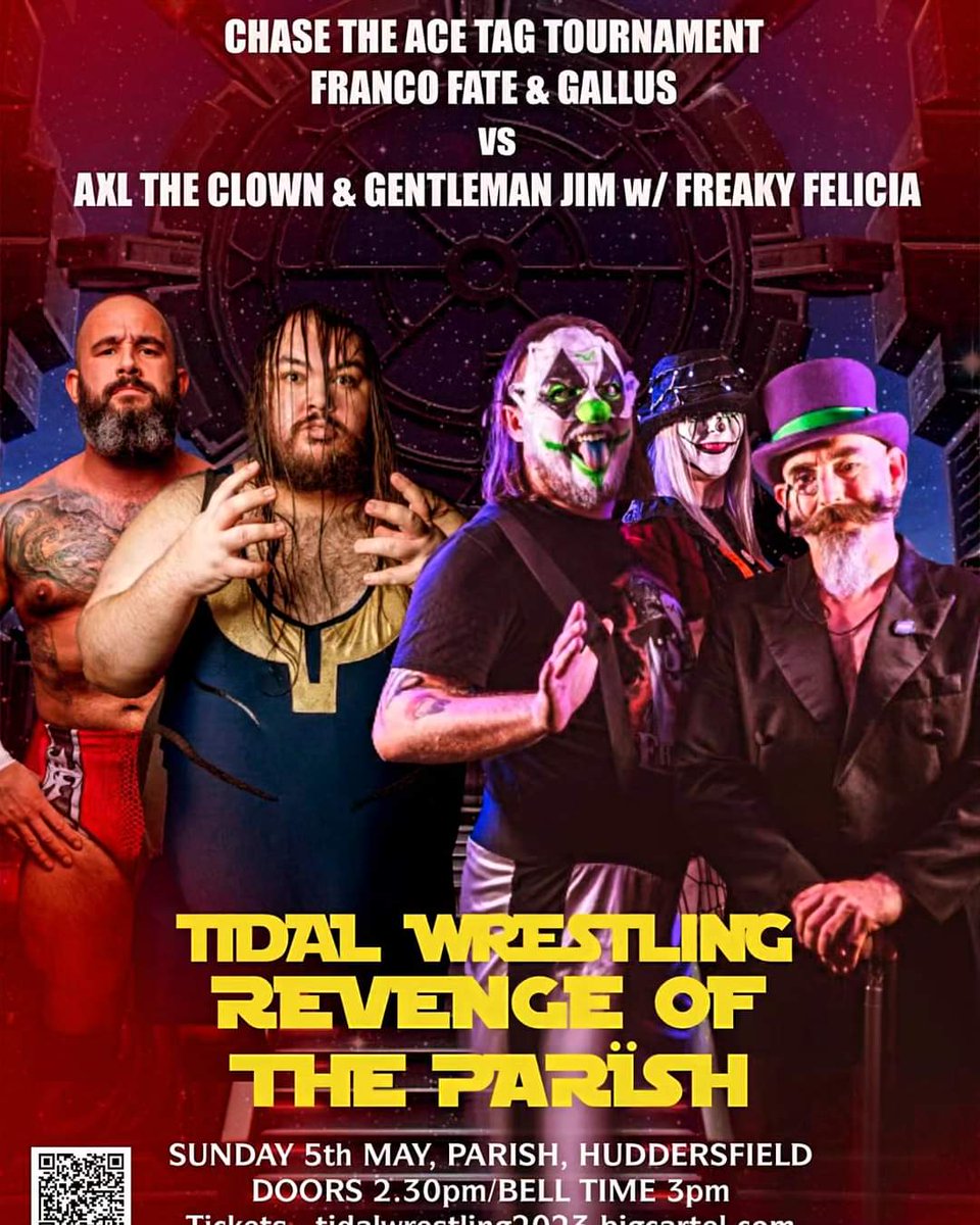 As the owner of the Freakshow; I'm excited to announce that I've been able to secure my incredible freaks a thrilling tag team match at @TIDALWRESTLING! 🌊 Get ready to witness @TheAxlTheKlown and @gentleman_jim_maguire's unmatched talents and jaw-dropping performances! 🎪