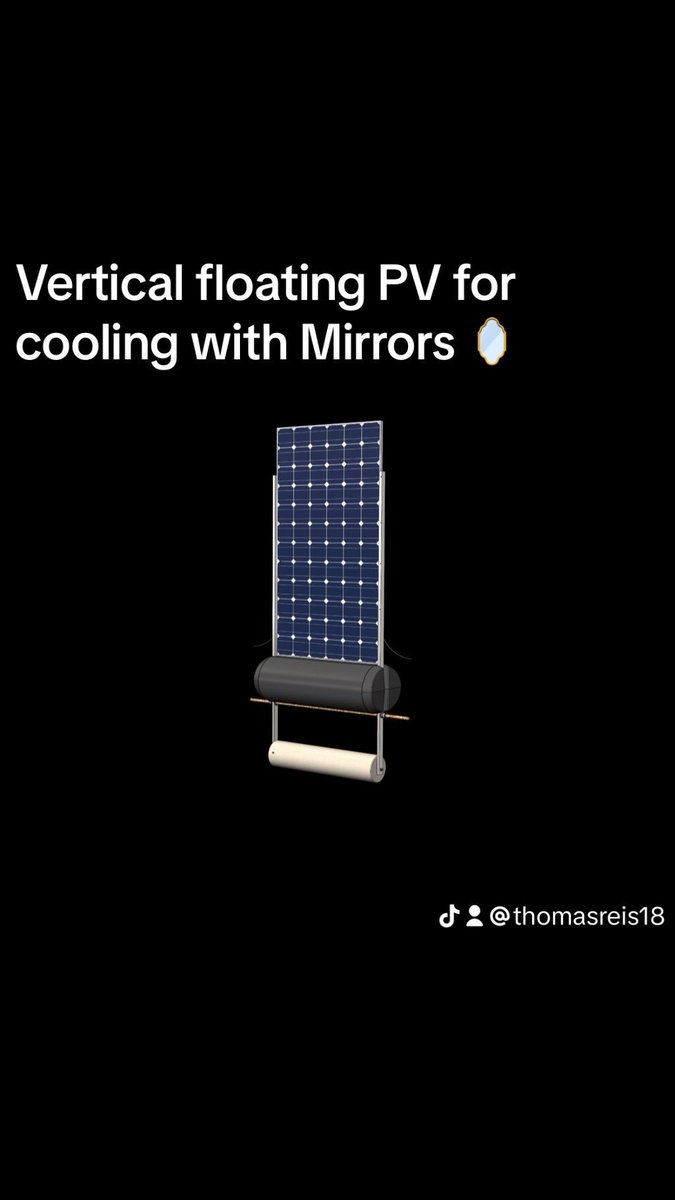 Vertical floating Photovoltaics give Mirrors 🪞 a space to cool down your city 🌆 and reduces methane and evaporation.
