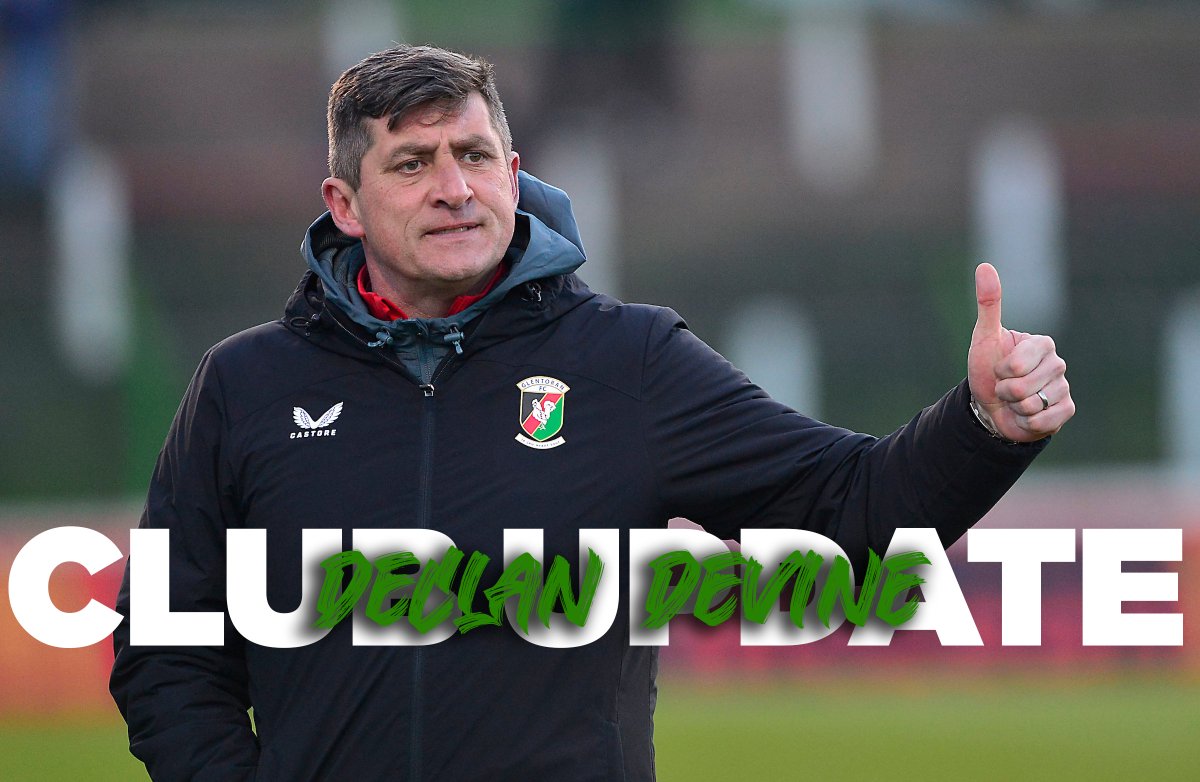 𝗖𝗟𝗨𝗕 𝗨𝗣𝗗𝗔𝗧𝗘 💚 🤝 The club are pleased to announce that Declan Devine has accepted the position of First Team Manager on a permanent basis. Full article now on our website: glentoran.com/news