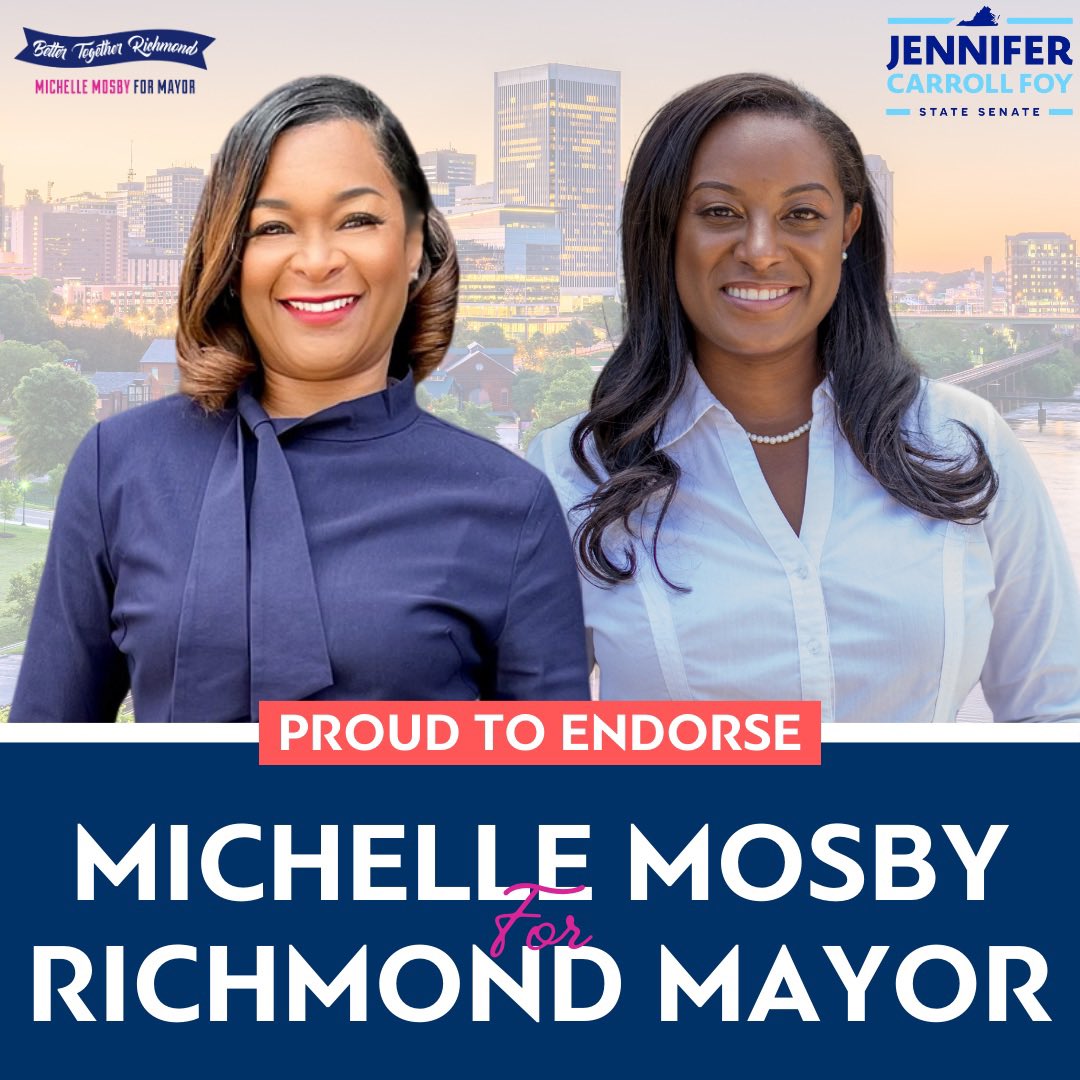 Today, I am thrilled to announce my support for Michelle Mosby to be the next Mayor of Richmond. I know @mosby4rva will be the kind of progressive leader that delivers the results that Richmond is looking for in their next Mayor. secure.actblue.com/donate/mosbyrva 🧵1/3
