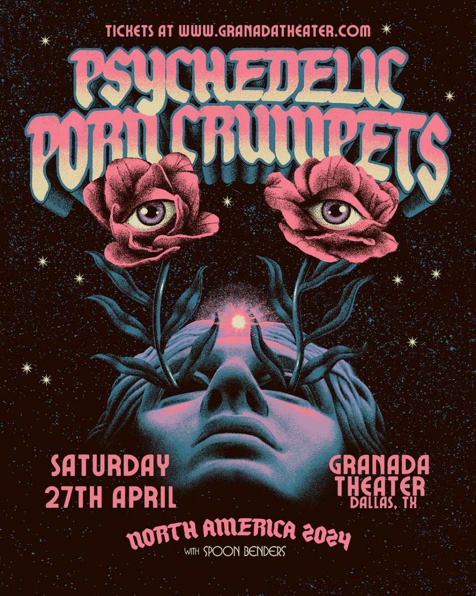 📣 DALLAS! Experience an unforgettable night with @psychedelicprncrumpets on Saturday, April 27th at the Granada Theater 🤩 Doors at 7:00pm, showtime at 8:00pm 🎫 buff.ly/40MVatZ