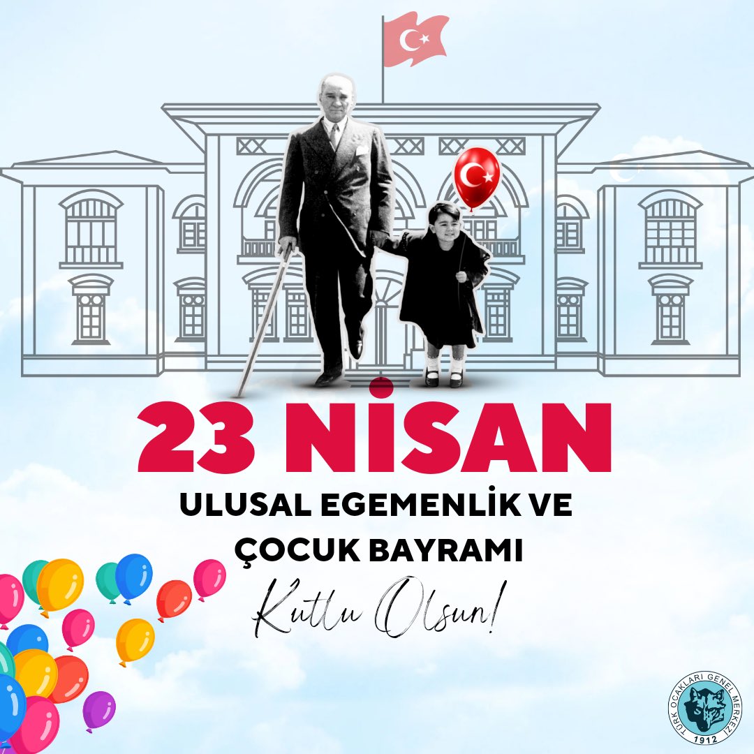 Millî iradenin, milletin azim ve kararının tecelligâhı olan, millî iradeyi millî mücadeleye dönüştüren Gazi Meclisimizin açılışının 104. yılını ve 23 Nisan Ulusal Egemenlik ve Çocuk Bayramı'nı kutluyoruz. 🇹🇷