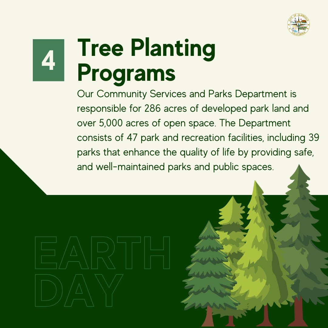 Happy Earth Day, Glendale! Today, we highlight a few of our accomplishments in ensuring a greener Glendale! 

#GreenerGlendale #Green #Glendale #EarthDay #Accomplishments #JoinUs #Sustainability #GoGreen