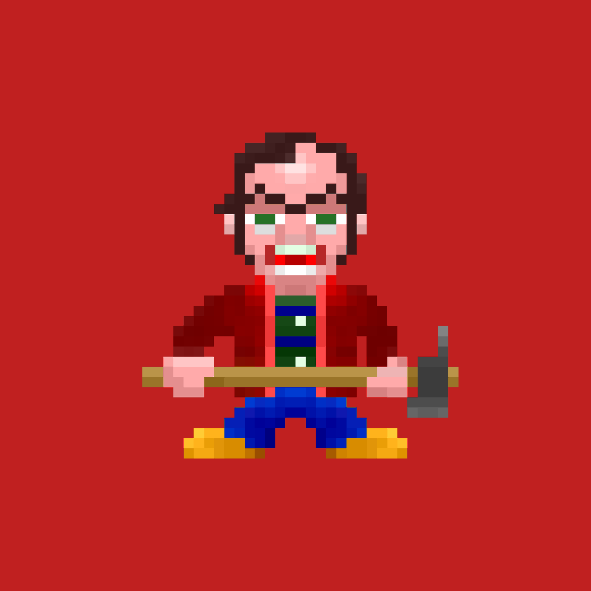 pixelsotes's tweet photo. All work and no play makes Jack a dull boy, unless it happens to be his birthday #JackNicholson #HappyBirthday #pixelart #pixelsotes https://t.co/1dUhAA27Su