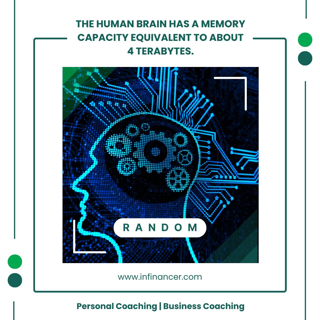 RANDOM FACT: The human brain has a memory capacity equivalent to about 4 terabytes. #randomfacts #iykyk #facts #random #nowyouknow #funfacts #ifyouknowyouknow
