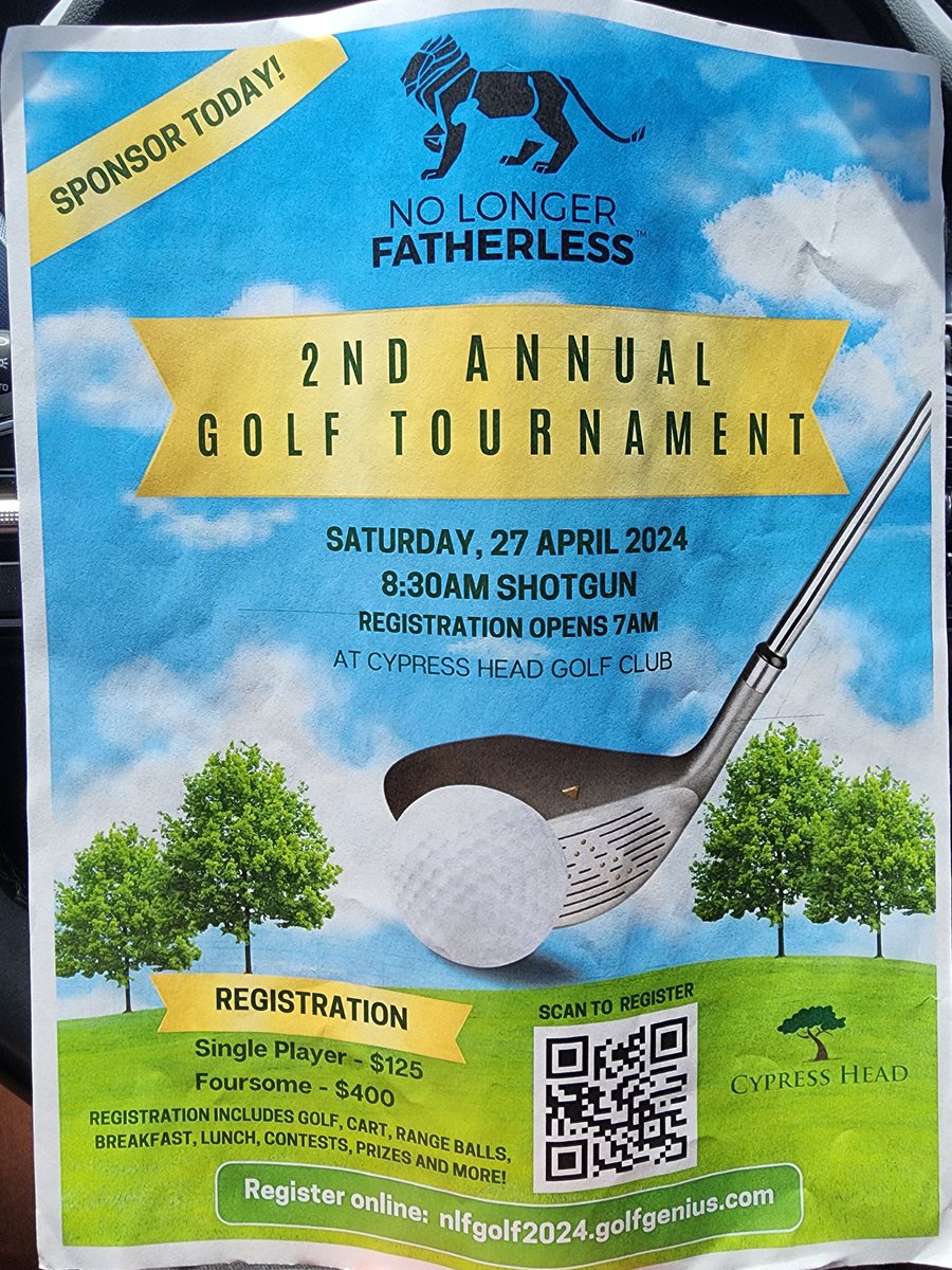 Another fun/engaging day of golf w/ @Chris_Kingfish @cypressheadgc, a public access that features back to back par 3's on the front, & par 5's to finish. They host a charity event that's close to my ❤️ - No Longer Fatherless mentors youth w/o a father figure in Volusia & Flagler