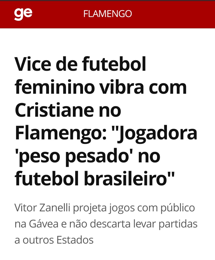 acervoFlaFem's tweet photo. 📅 15/01/2024 

Zanelli: "Uma das coisas que deve ter convencido a Cristiane foi realmente o profissionalismo com que a gente trata a modalidade e os nossos sonhos. Tanto a Cristiane quanto o Flamengo querem ganhar tudo." 

🔗 https://t.co/gzaE8j08C0 https://t.co/XvsYVriXUW