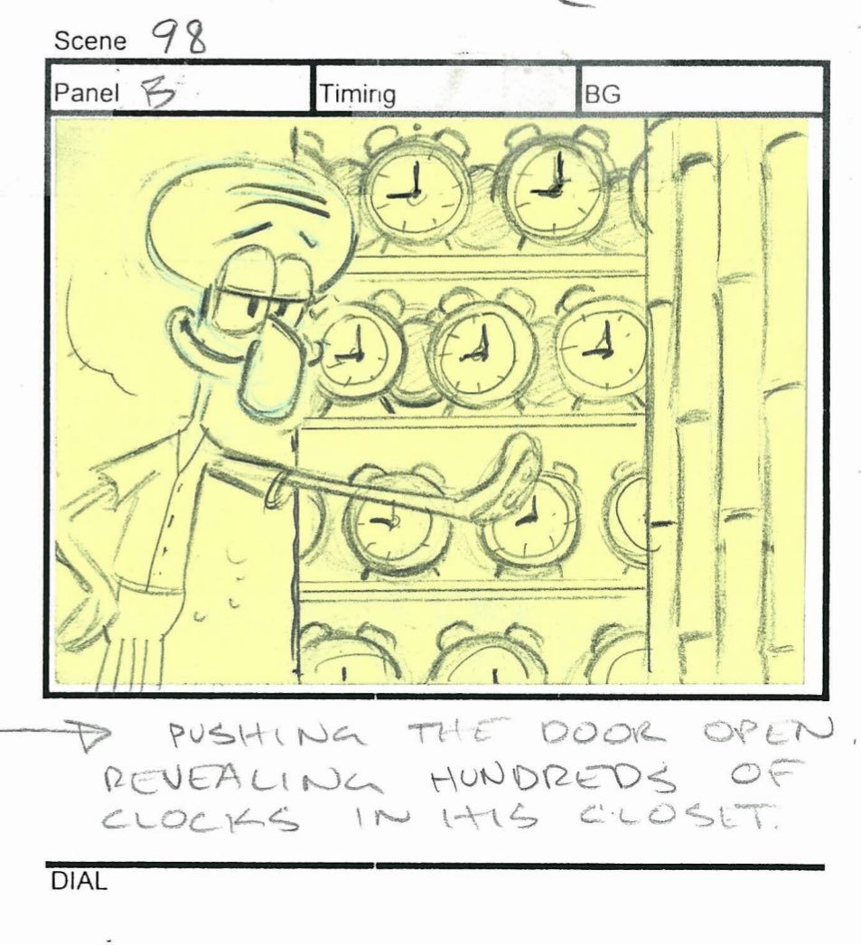 A storyboard panel from the episode “Employee of the Month.”