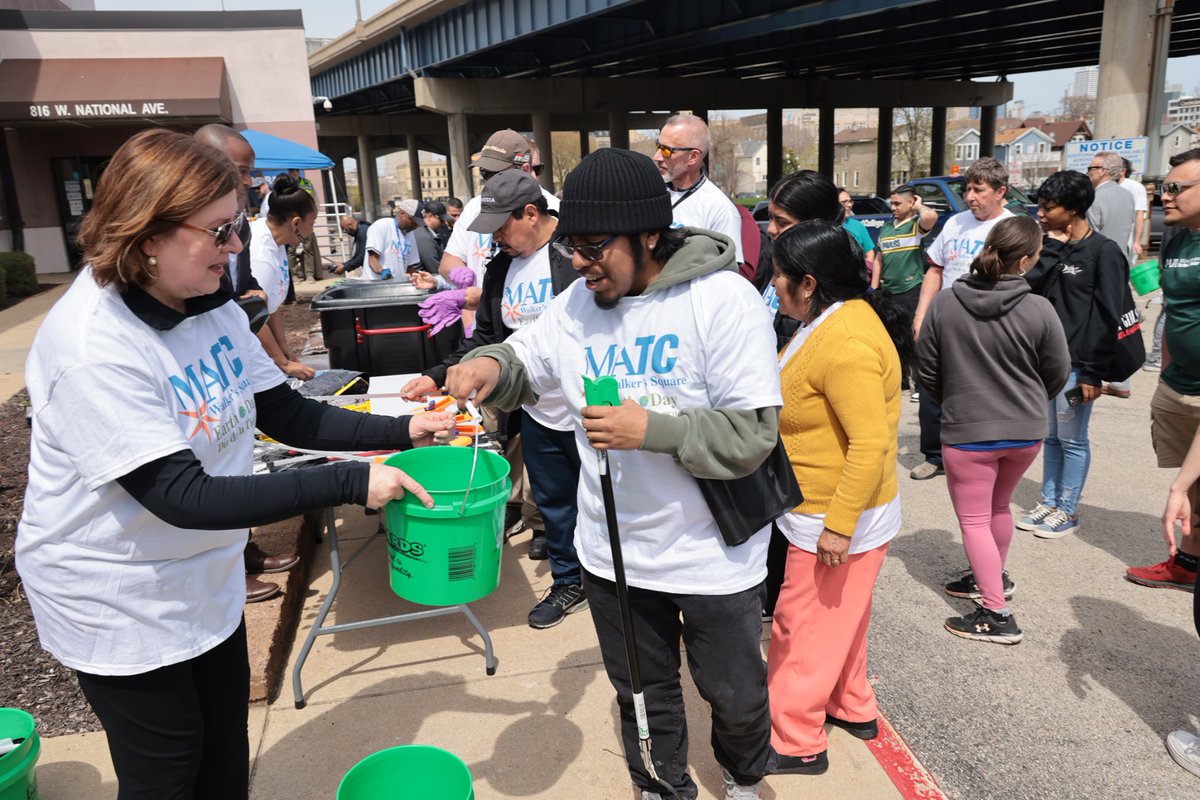 Happy Earth Day! 🌍📷 Today MATC students, faculty and staff came together to help keep our campuses looking beautiful! We love to see our Stormers participate in activities that benefit the environment and improve wellness for others! #ProudToBeMATC #EarthDay2024