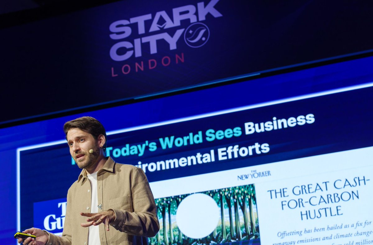 starknet_anon's tweet photo. StarkCity is committed to being 100% carbon-neutral, and @Carbonable_io is helping us achieve this.🌳

Want to know how the team is assisting us and how Carbonable works? Check out @G_Leti_'s presentation at #StarkCityLdn. 

⤵️📺" 
https://t.co/xmhfj2UX8v https://t.co/k0JqgG1EJ4