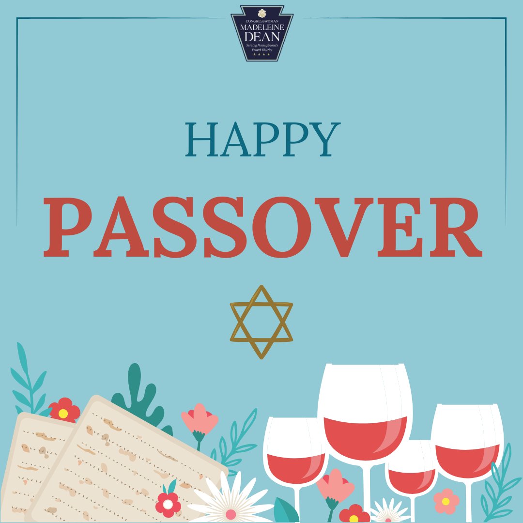 Happy Passover to those celebrating across our nation and around the world. Wishing you a meaningful and reflective time with family. Chag Sameach!