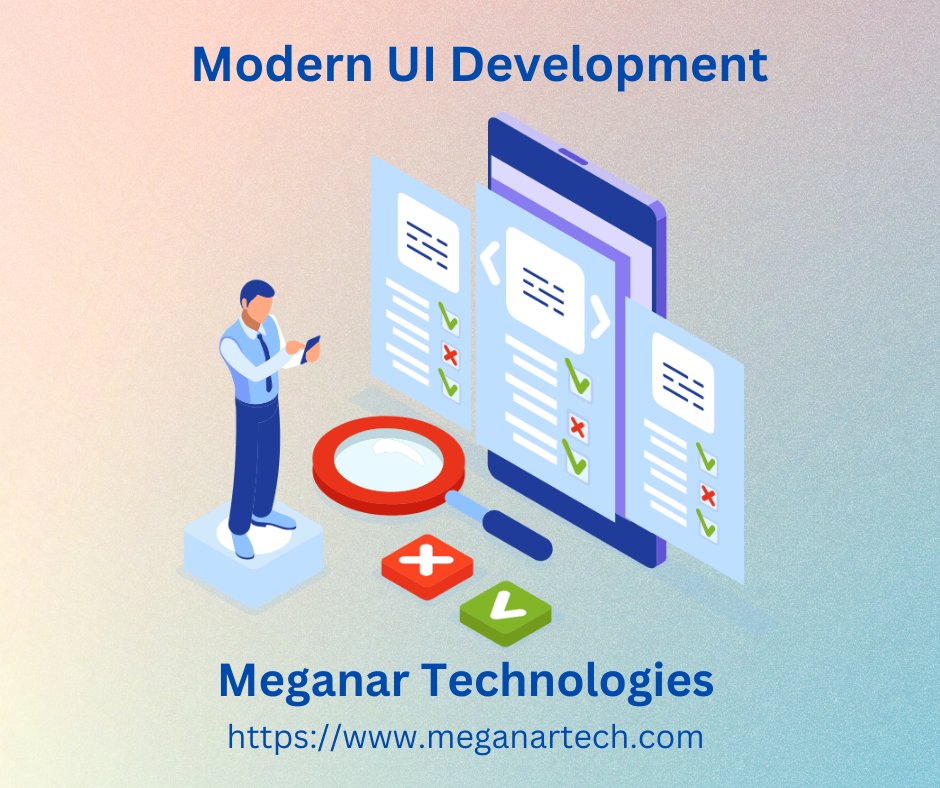 Meganar Technologies - Modern UI Development

lnkd.in/gR-Hvy8J
Email.id: sales@meganartech.com
WhatsApp: ☎ +91 95 661 91759

#WebApps #AppDevelopment #WebDevLife #WebAppDesign #Frontend #FrontendDev #WebDesign #UIUX #JavaScript #ReactJS #AngularJS #VueJS