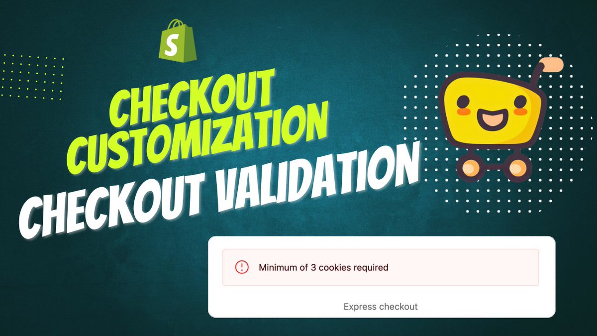 Just added support for new Checkout Validators!

Great for ensuring purchases meet certain criteria, like min/max product quantities or customer tags.

youtu.be/S9MFmUobJuU