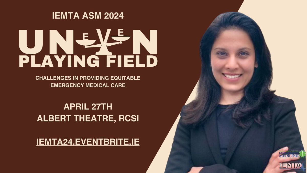 We are delighted to have Dr Priyadarshini Marathe coming to speak for our Gender Equity session. She'll be joined by Dr Dani Hall and Dr Emma-May Curran for a discussion. Don't miss it! Get your tickets now iemta24.eventbrite.ie