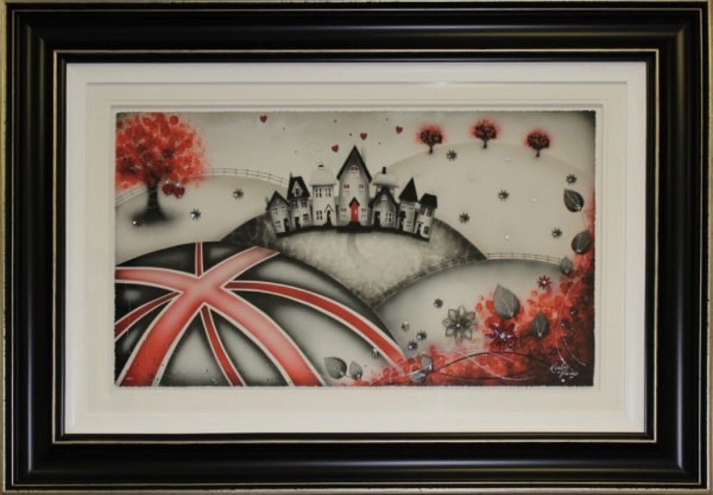 Happy #StGeorgesDay and here we have “Home Grown” by Kealey Farmer. It depicts the Union Flag and has 3D elements. Details are here longridgegallery.co.uk/artwork.php?id… or call into our gallery today @Live_RV @LancashireHour @Gillylancs 🎨 🏴󠁧󠁢󠁥󠁮󠁧󠁿 🎨