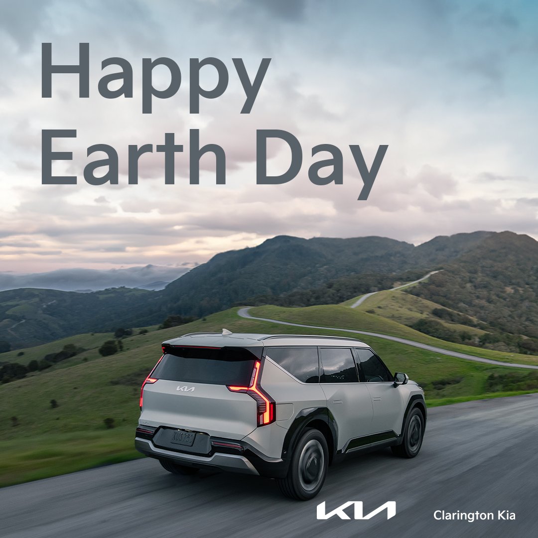 ClaringtonKia's tweet photo. Happy Earth Day! 🌍 🌱💡 Let's drive change, one EV at a time! 
#EarthDay #ElectricVehicles #Sustainability #ClaringtonKia #Kia #Clarington #EV https://t.co/h3ir2aa6uA