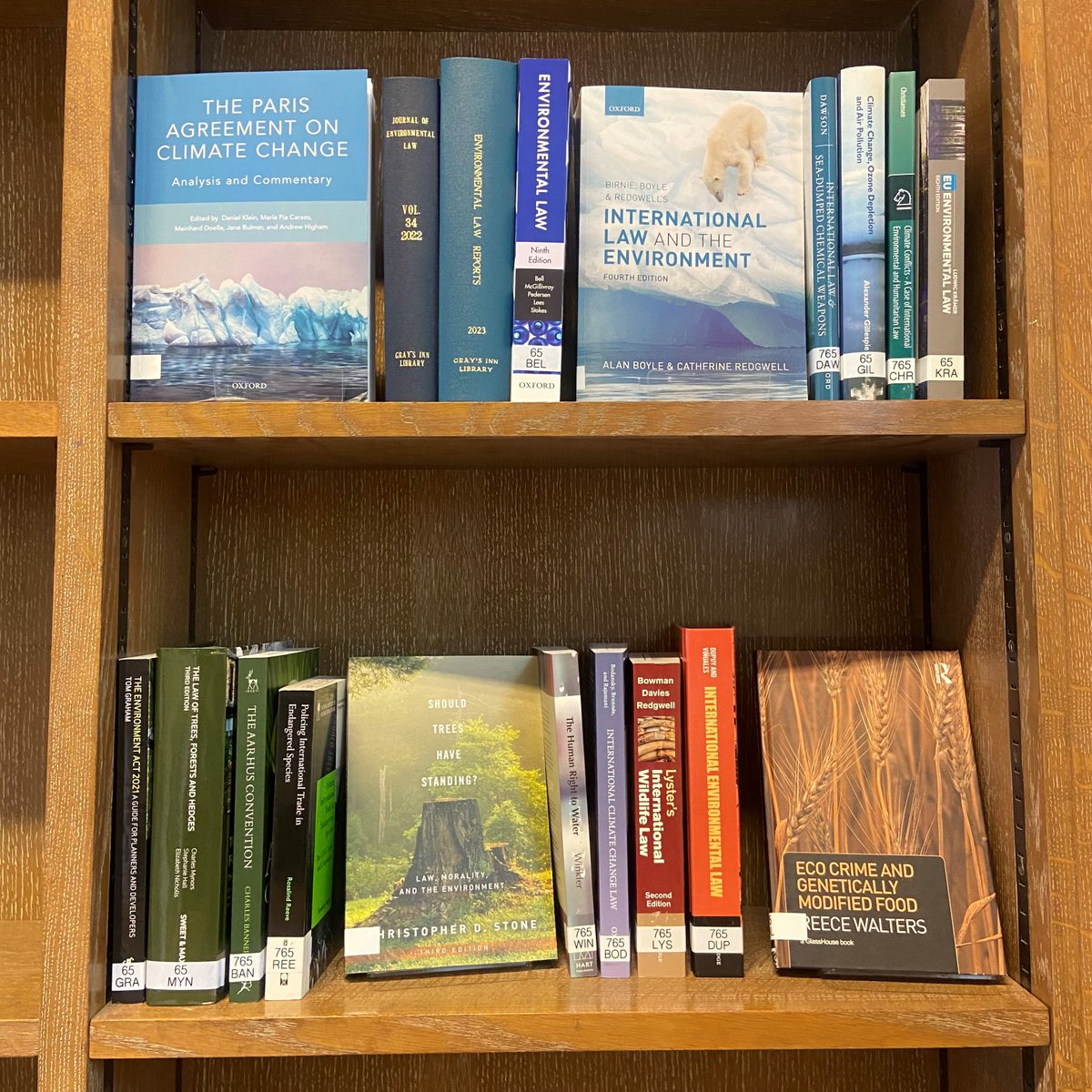 Today is #EarthDay @EarthDay 🌍 Did you know one of our specialisms at Gray’s Inn Library is Environmental Law? 📚 We have lots of titles, both within our domestic and international law collections, and some law reports too!