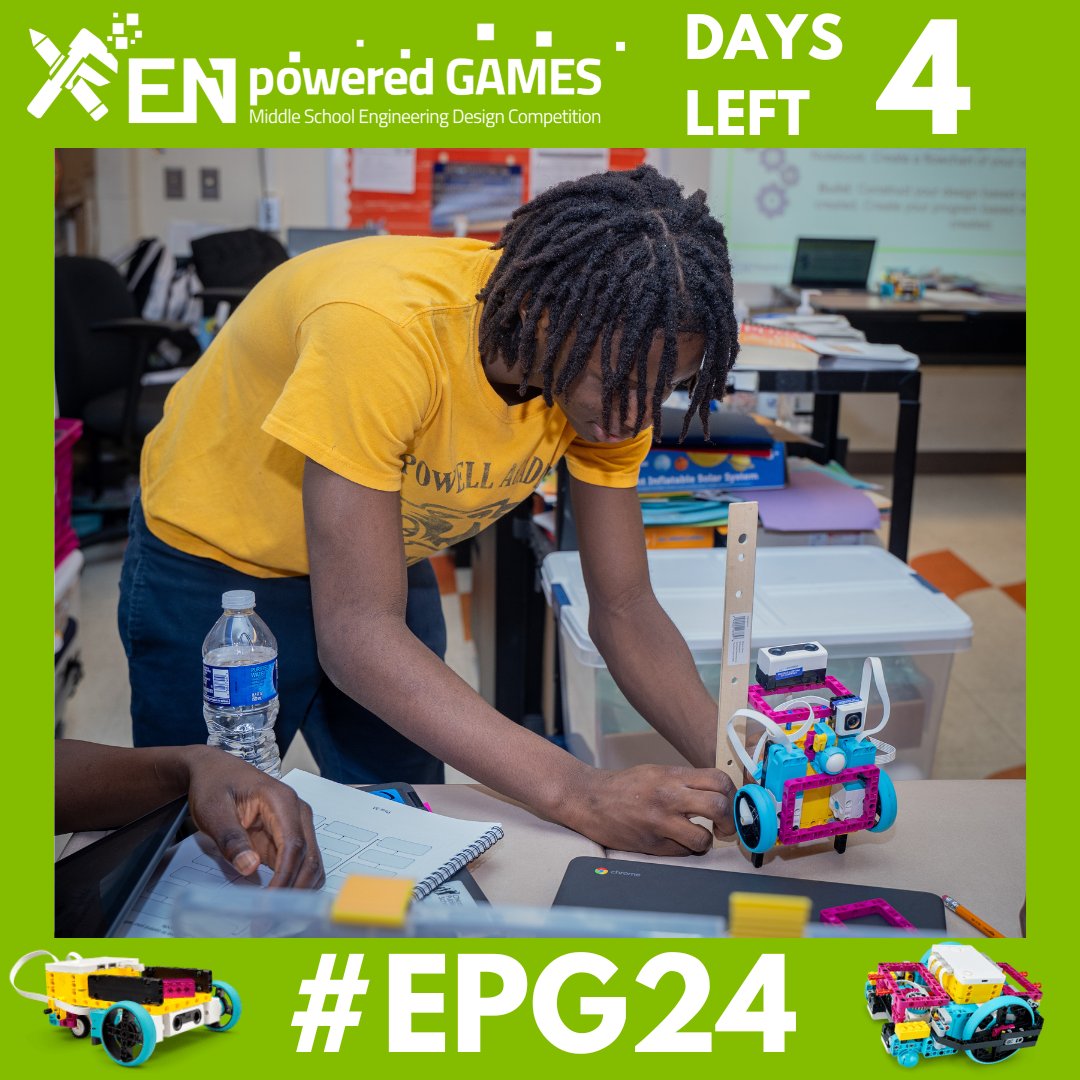🚀 Only 4 days left until the 7th Annual ENpowered Games! We're buzzing with excitement as our students gear up to showcase their skills and hard work. Get ready for an epic showdown! 💡🎉

#ENpoweredGames #EPG24 #ProjectSYNCERE #STEM #Engineering #EngineeringCompeition #Chicago