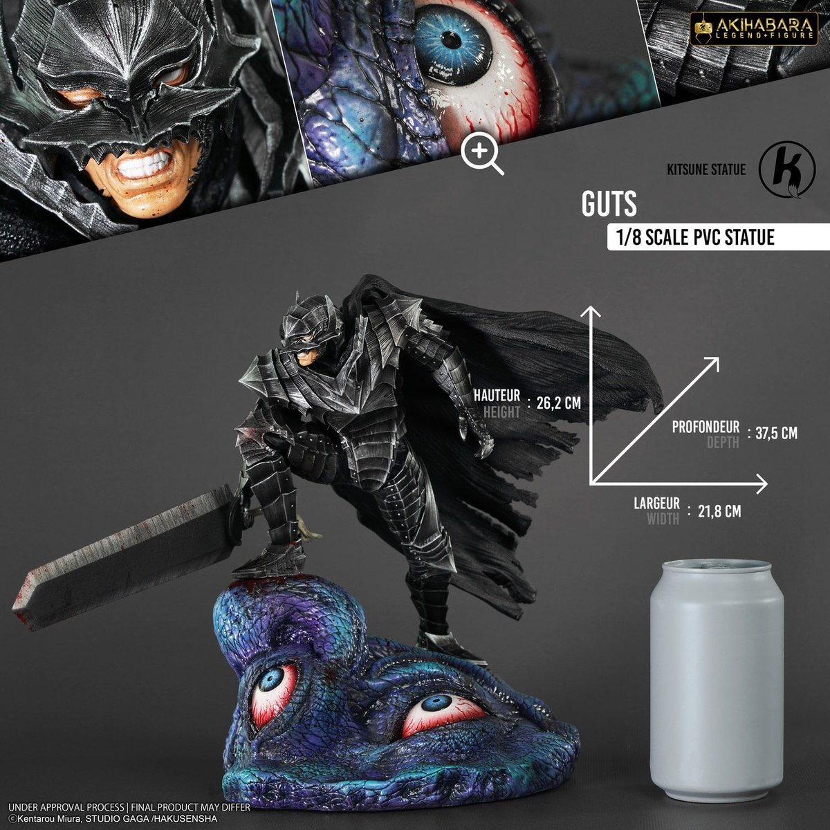 [PRECOMMANDE]

Découvrez la dernière figurine de Guts en armure Berserker par Kitsune Statue
représentant Guts contre le Dieu des mers. 

Pour Pré-commander : buff.ly/4d1uwU1

Sortie prévue été 2024

#Berserk #Guts #Figurine #kitsunestatue