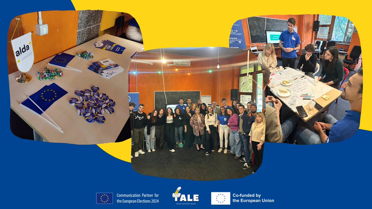 YOUTH Taking the lead: a TALE World Café in Rome🗳🇪🇺

🇮🇹 In Rome, on April 19, 2024, youth empowerment took centre stage at the TALE World Café!

⭐️ More updates & news on the EU Elections? Register here:  bit.ly/3W8LklM

#BetterEuropeTogether #TAKEtheLEAD