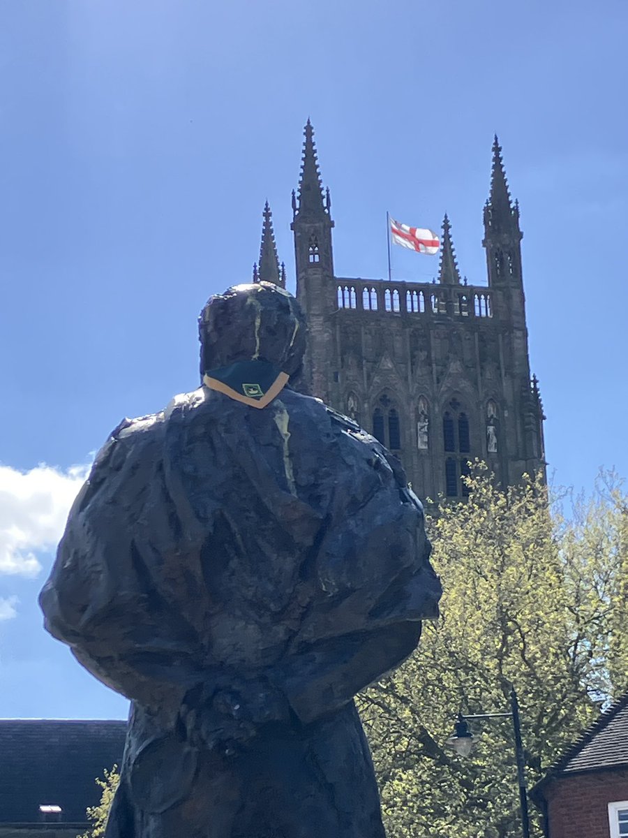 20thWorcester's tweet photo. A successful St. George’s Day Parade and Service organised by 20th this year. Thank you to @LouisStephen, Mayor of Worcester for inviting some of our Young People who helped in the service to the Guildhall afterwards https://t.co/F551YaskQ0