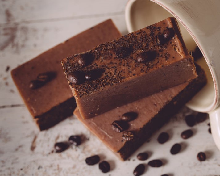 Indulge in luxurious skincare with our Espresso Yourself Exfoliating Soap! Made with organic coffee to help minimize cellulite. Shop now: tinyurl.com/yaxspyx4. #SkinCare #OrganicCoffee