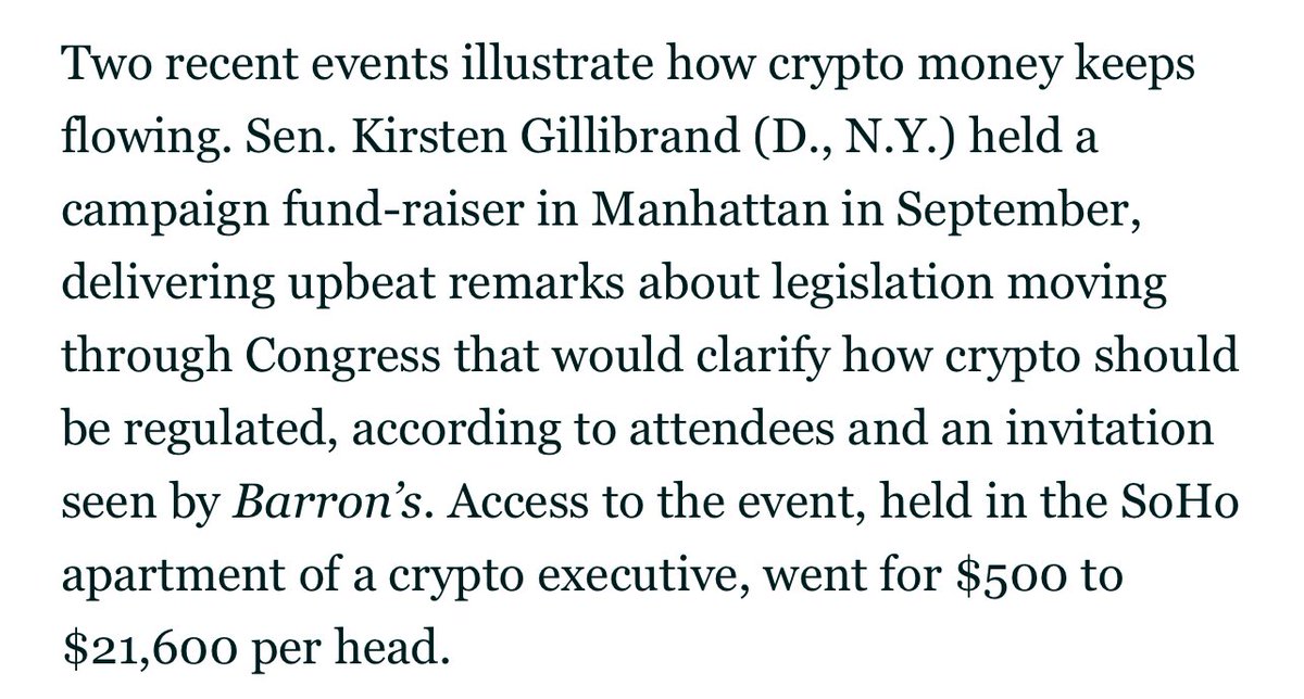 Senator, don’t you have more pressing things to do like promoting your cryptocurrency bill, backed by the crypto industry, in order to help them scam more of your constituents out of their hard earned money